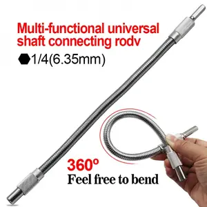 150/200/300mm Flexible Shaft Metal Drill Screwdriver Bit Holder Connect Link Multitul Hex Shank Extension Snake Bit Screw turn,summervibes