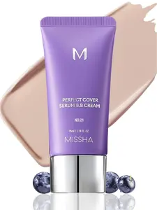 MISSHA Perfect Cover Serum BB Cream 35ml with Bifida Ferment Lysate & 10 Probiotics Anti-Aging Skin Rejuvenation Tinted Moisturizer Foundation Makeup