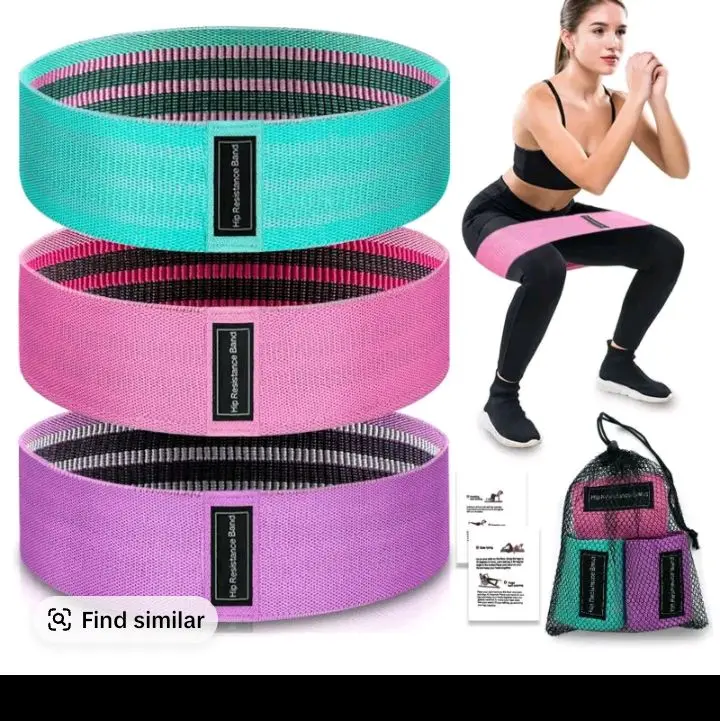 Home Fitness Resistance Bands Set of 3 for Strength Training with Carry Bag and Workout Guide
