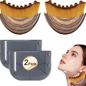 Lymph Contour Facial Brush, Lymph Drainage Facial Brush, Dry Lymph Massage Brush, Face Shaping Brush, Jawline and Chin Sculpting Tool, Daily, Facial Care Tools