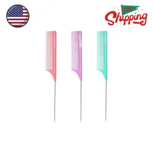 3 PCS Rat Tail Combs Parting Rattail Teasing Fine Tooth Comb