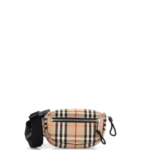 Pre-owned BURBERRY material Belt Bags Cannon Bum Bag Vintage Check Canvas Small by Rebag