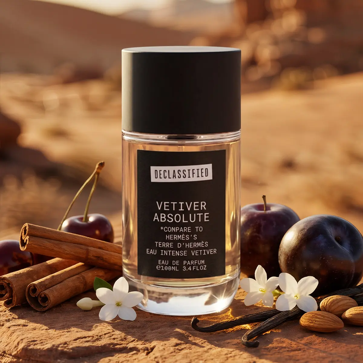 Declassified Vetiver Absolute| Limitless Application | Edgy Spice & Earthy Woods | Vetiver, Sichuan Pepper & Frosty Citrus | 100ml Men Eau de Parfum