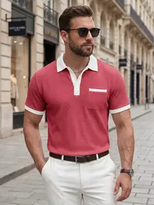 Premium Waffle Texture Polo Shirt for Men – Classic Collar, Button Placket, Ideal for Office, Weekend Outings, and All-Season Versatile Wear