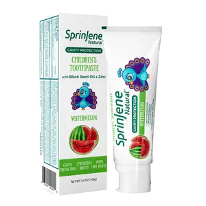 SprinJene Natural Watermelon Toothpaste for Children with Cavity Protection, Gentle Formula, and Natural Ingredients for Gum Health