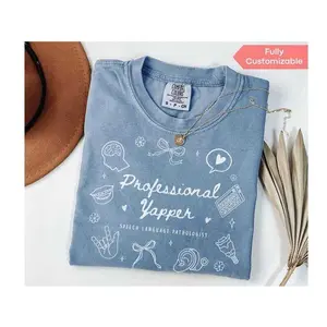 Comfort Colors® Oversize T-Shirt for Women - Professional Yapper Graphic Tee, Medium Fit, Crew Neck, 100% US Cotton, Casual Summer Top