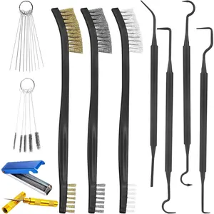 11 count Carburetor Cleaning Tool, Carb Jet Cleaning Kit & Welding Tip Cleaner with Stainless Steel , Brushes & Hooks for  ATV  & Welder Professional