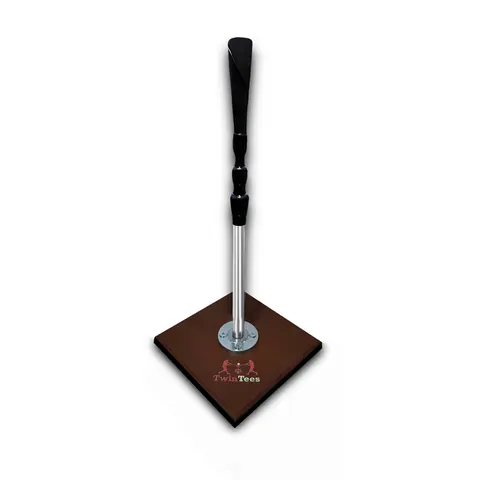 TwinTee Heavy Duty Batting Tee - Doesn't Slide or Fall - Largest Adjustable Height - Baseball and Softball Training Equipment
