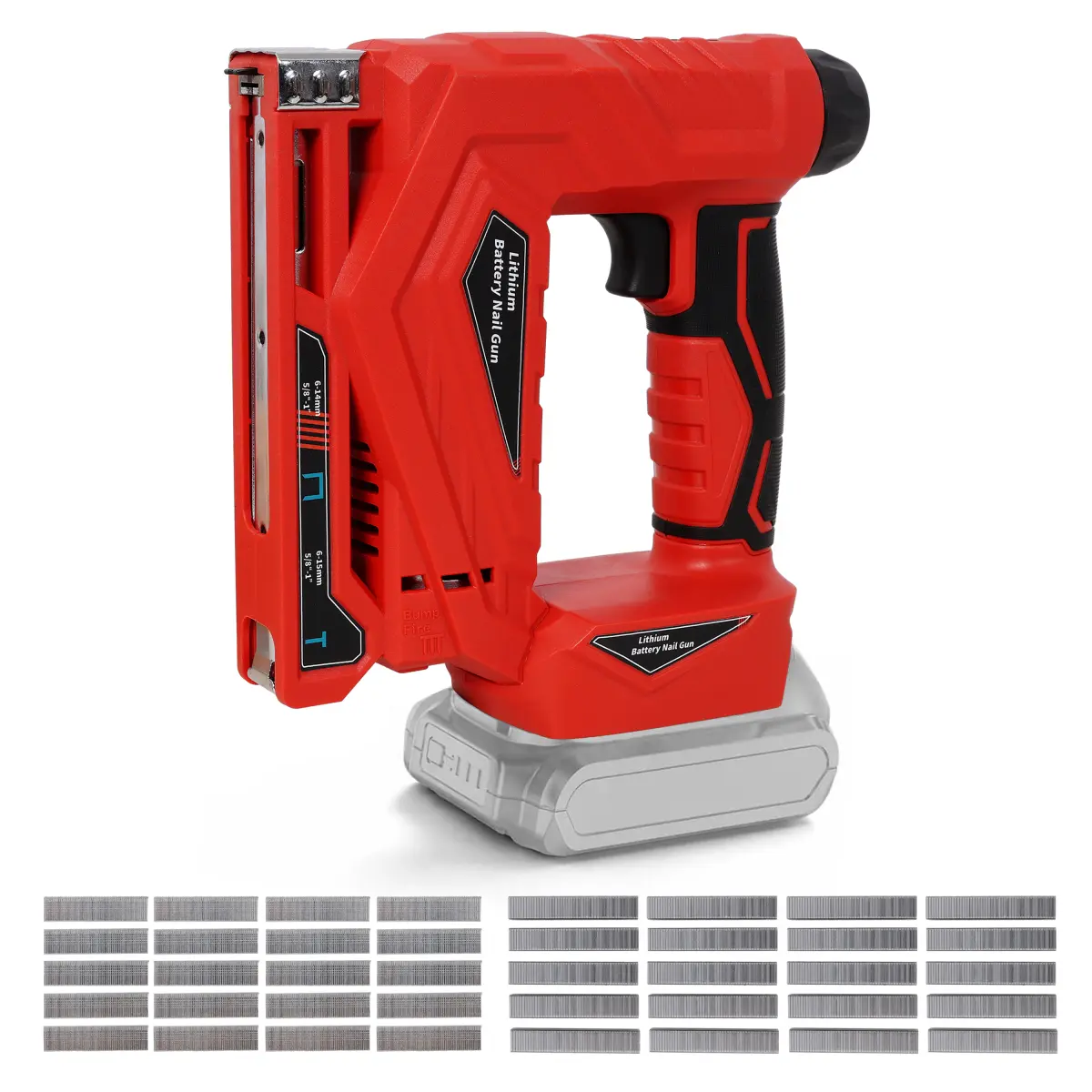 1 x 2-in-1 Cordless Brad Nailer & Narrow Crown Stapler Nailgun (Tool Only), 2.90 lbs, 2.70 in, Milwaukee 20V MAX Battery Compatible, Safety Lock, Adjustable Depth Control, Dual Firing Modes, 1 x User Manual, Single Box, Professional Woodworking DIY Tool,
