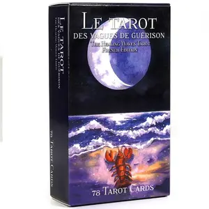 Healing Sea Tarot Cards: Portable Deck & Blue Fortune-Telling Board - Unveil Fate at Your Next Party Game Night!