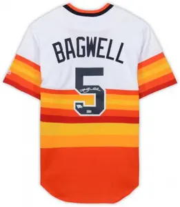 Framed Jeff Bagwell Houston Astros Autographed Rainbow Replica Jersey - Fanatics Authentic Certified
