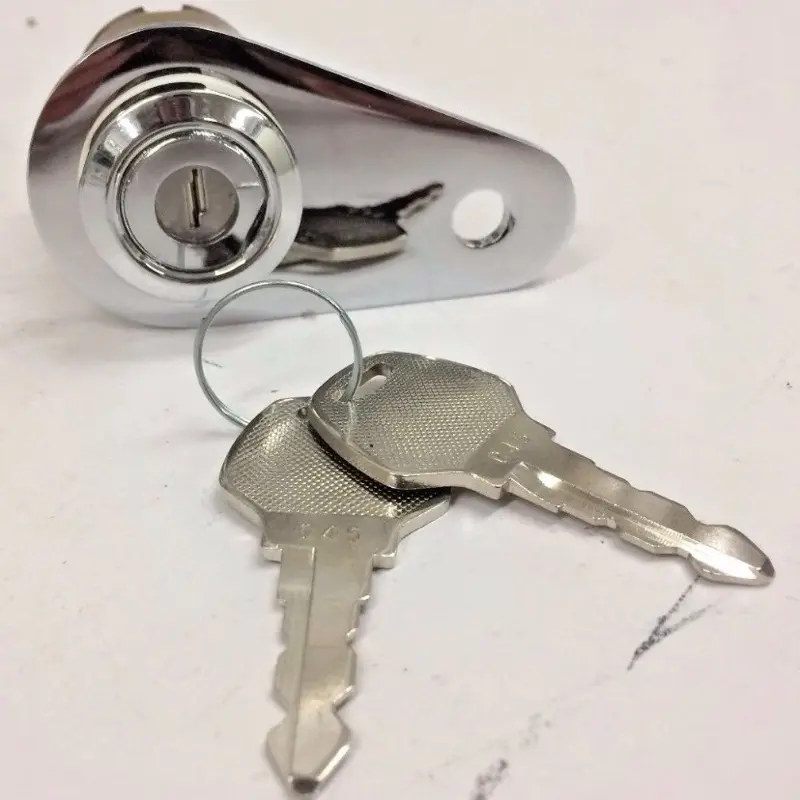 Universal Chrome 3-Position Key Ignition with Mounting Plate for Cafe Choppers, Bobbers universal