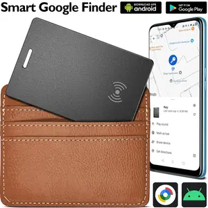 Android Wallet Tracker BT-compatible Smart Locator, Compatible with Google Find HUB, Waterproof IP68, Rechargeable Tag for Luggage Passport Bag, Wallet Tracker Card