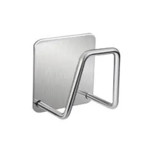 Stainless Steel Sponge Rack, No Drilling Self-Adhesive Kitchen Sink Organizer, Space-Saving Drainage Rack with Sponge Storage