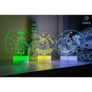Unicorn Kids Personalized Acrylic Night Light