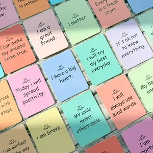 30 Mini Affirmation Cards Set, Positive Self-Esteem Cards, Inspirational Gift for Motivation, Holiday & Back-To-School Gifts (no Stand), Positive Message Card, Quote Cards