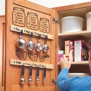 Kitchen Baking Cooking Cup Spoon Vinyl Sticker Set, Measurement Conversion Kitchen Marking Tape, Bulk Products, Kitchen Measurement Chart