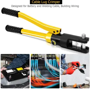 USA 12 Ton /10 Dies Hydraulic Wire Terminal Battery Cable Crimper Tool