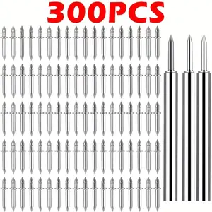 300pcs Invisible Double-Head Skirting Seamless Nail Kit | Double-Headed Screws with Special Matching Sleeve Tool | Heavy-Duty Fasteners for Solid Wood Baseboard Seamless Installation, Easy Installation & Home Renovation, Home Improvement