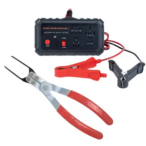 Automotive Relay Tester With Relay Puller - 12V Auto Relay Diagnostic Tool, Car Relay Tester with Battery Clips, Relay Testing Kit, Electrical Systems Tool