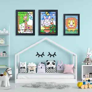 12.99x9.52in Kids Art Frame Front Opening Wooden Frame Artwork Display Storage Frame A4 Picture Frame Wall Display for Photo Art Projects Picture Children Drawing