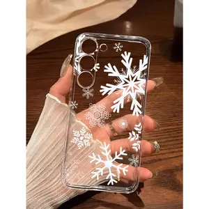 This Christmas snowflake-shaped soft case is compatible with iPhone 17/16/15/14/13/12/11. It's the perfect Christmas gift for friends, family, and yourself.