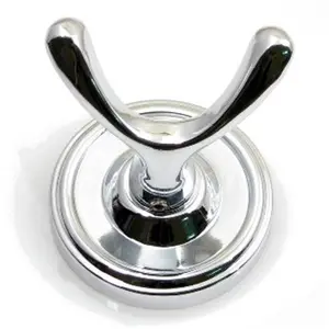 212 MAIN Midtowne Series Bath Shower Hook, Die-Cast Zinc Coated Wall Hook with Interchangeable Plate (Model 8203CH)