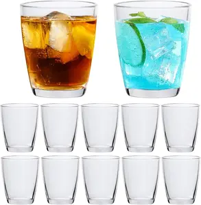 7 Ounce Juice Glasses,Stackable Drinking Glass Set of 12,Clear Water Glasses Durable Homemade Beverage Tumbler for Soda,Mixed Drinks,Milk,Daily Use