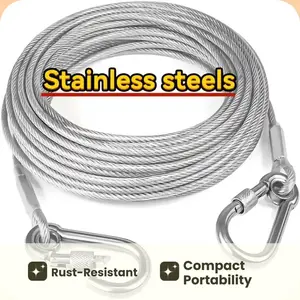 Stainless Steel Household Invisible Clothesline Portable Indoor Outdoor Laundry Line Camping Accessories Bathroom Dorm Ideal Choice