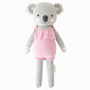 cuddle+kind Claire the koala 13" hand-knit doll - 1 doll = 10 meals, fair trade, heirloom quality, handcrafted in Peru, 100% cotton yarn