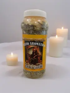 Golden Mi Santa Muerte Herbal Aromatic Bath, Home Fragrance Potpourri for Abundance and Money