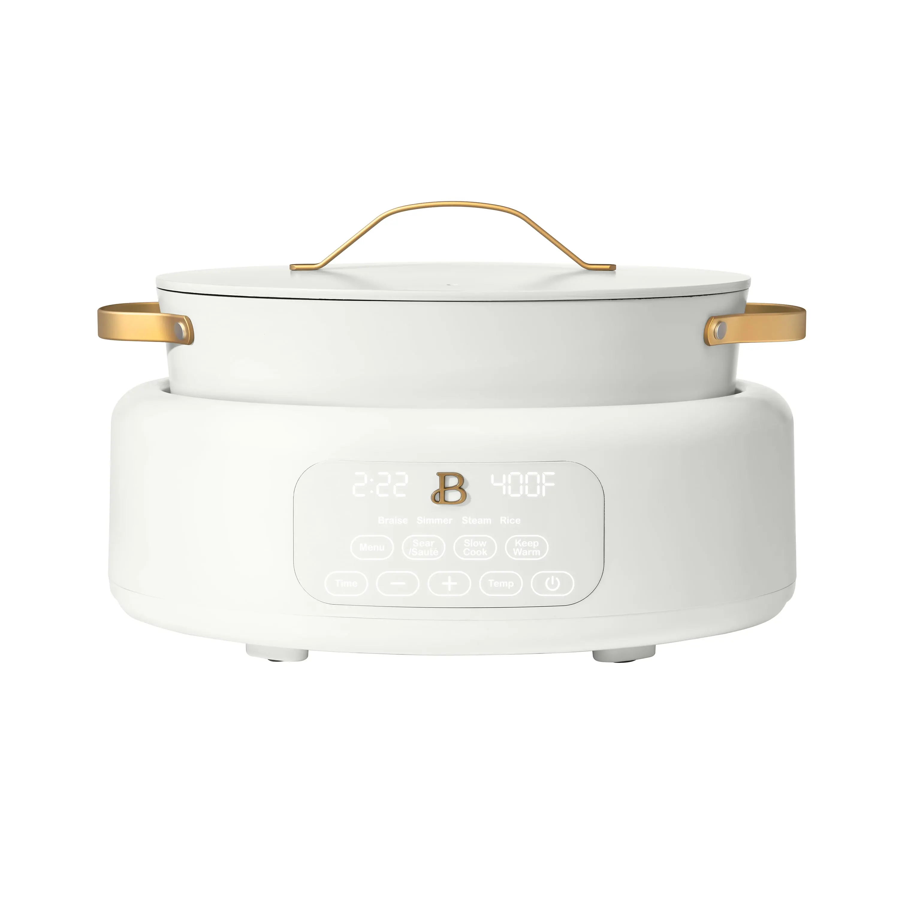 Beautiful 10 in 1, 6 Qt Electric Multi-Cooker, White Icing by Drew Barrymore Beautiful 10 in 1, 6 Qt Electric Multi-Cooker, White Icing by Drew Barrymore