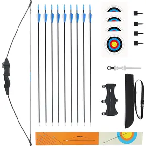 40" Youth Bow and Arrow Set for Kids 8-12 & Teens - Ambidextrous Recurve Archery Gear with Safety Arrows - Toys for Ages 8-13, Backyard Games Gift for Beginner Archers