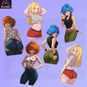 Kanker Sisters (Ed,Edd,Eddy) - Waifu Sticker - 6 Pack