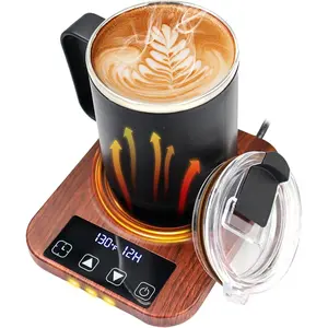 Coffee Mug Warmer & Mug Set for Desk, 9 Temp Electric Coffee Cup Warmer with Auto Shut Off, 1-12H Timer  Beverage Warmer, Candle Warmer Melter, Heated Coffee Mug for Desk, Gifts for Men Women