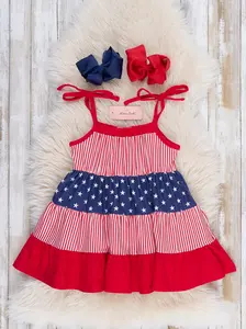 Stars And Stripes Ruffle Dress