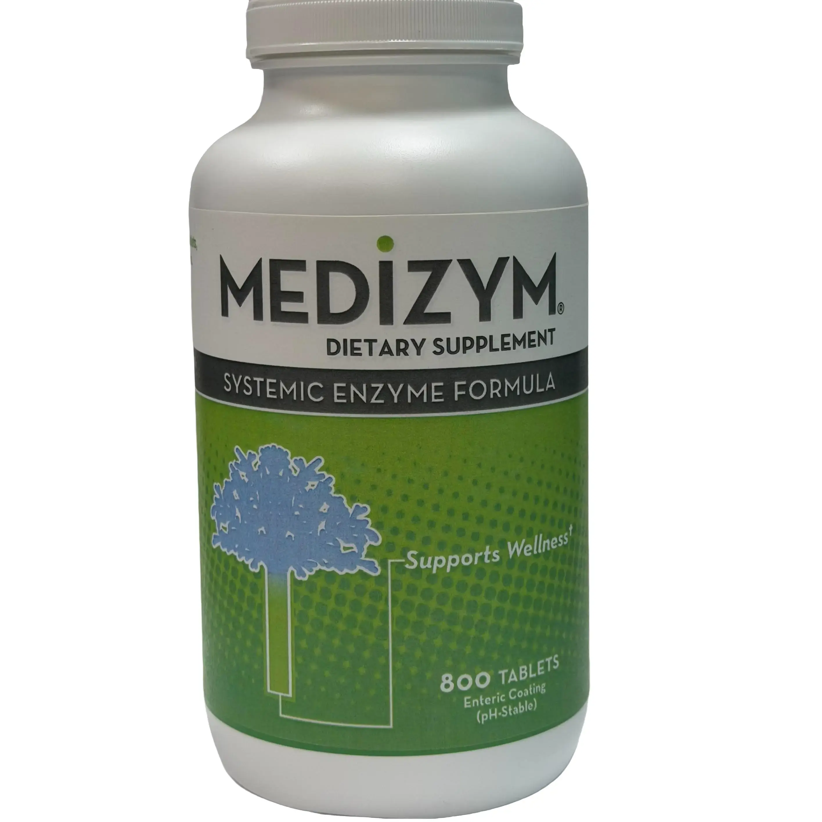Medizym Natural Enzyme Suppl. Tablet - 800 Count, Enteric Coating, Pancreatin Mix + Trypsin, Gut Support, Stable, Drug-Free, Faster Physical Recovery, Balanced Inflammation Maintenance, Encourages Faster Physical Recovery