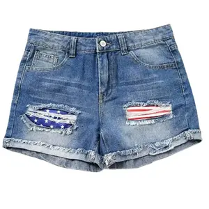 Denim Shorts - American Flag Edition