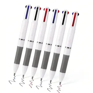 6pcs Retractable Ballpoint Pens, Oval Plastic Body, Multi-Color Ink, Ideal for Office and School Use, Durable Writing Tools, Ideal for Daily Use, Retractable Clicker Pens, Pen Set