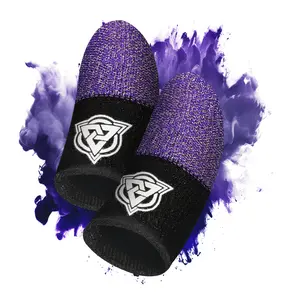 BlueWow SilverFiber Mobile Gaming Finger Sleeves PurShark Ultra Soft High Sensitivity Sweat Proof 0.3mm Thin Fabric Hygienic Individual Packing Compact