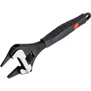 MAXPOWER 8-Inch Adjustable Wrench – Slim Jaw Wide Opening Wrench with Dual Scale