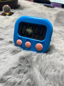 Magnetic Kitchen Timer with Large LCD Display Timer for Cooking Study Loud Alarm and Countdown Timer Blue