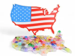 U.S.A American Flag Picky Pad and Tray- Satisfy Your Urge to Pick, Pop and Peel Stress-Free!