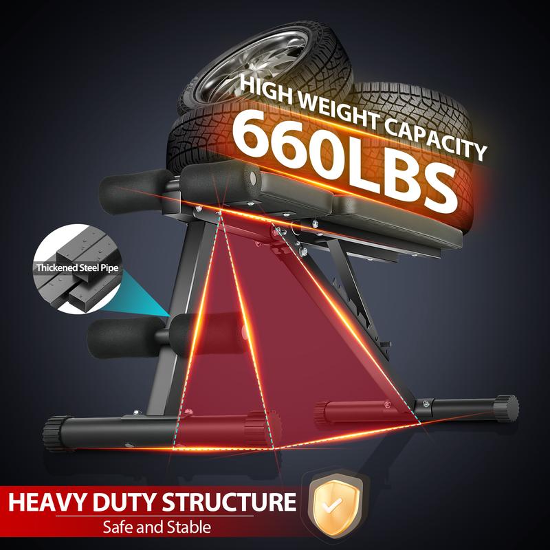 【TikTokShopBlackFriday】OPPSDECOR Adjustable Weight Bench for Full Body Workout, Foldable Bench Press Bench of Home Gym Strength Training,Incline Decline Flat Utility Workout Bench with Quick Folding& Fast Adjustment