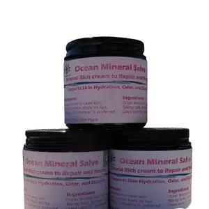 Ocean Mineral Salve - Mineral Rich Cream for Dry Skin Repair & Hydration with Raw Shea Butter & Ocean Minerals - Deodorizes with Aluminum Free Baking Soda - Natural & Preservative-Free