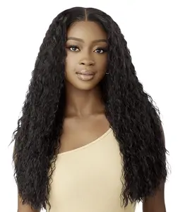 Outre Human Hair Blend 5x5 Glueless Freepart Lace Front Wig HHB-Peruvian Water Wave