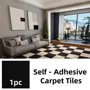 1PC Self - Adhesive Carpet Tiles, Peel And Stick, PVC Material, 0.3cm Thick, Directly Applied To Office Floors, Commercial Use, Arbitrary Cutting Of Square Carpet, Multiple Colors Available