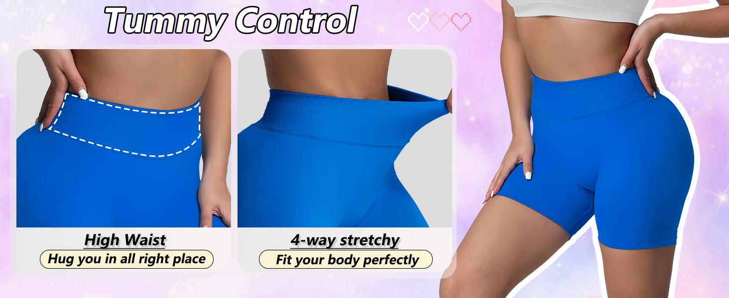 Workout Gym Shorts Women High Waisted Seamless Butt Lifting Scrunch Butt Sports Shorts Impact Shorts Hidden Scrunch Butt Lifting Gym Booty Biker Shorts for summer Tummy Control Seamless Yoga Shorts gym girl