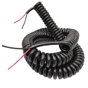 1 wire stretcher 1.2/2.5-meter automatic stretch wire, 2-core red and black spring spiral wire can be extended and stretched, power cord connector wire