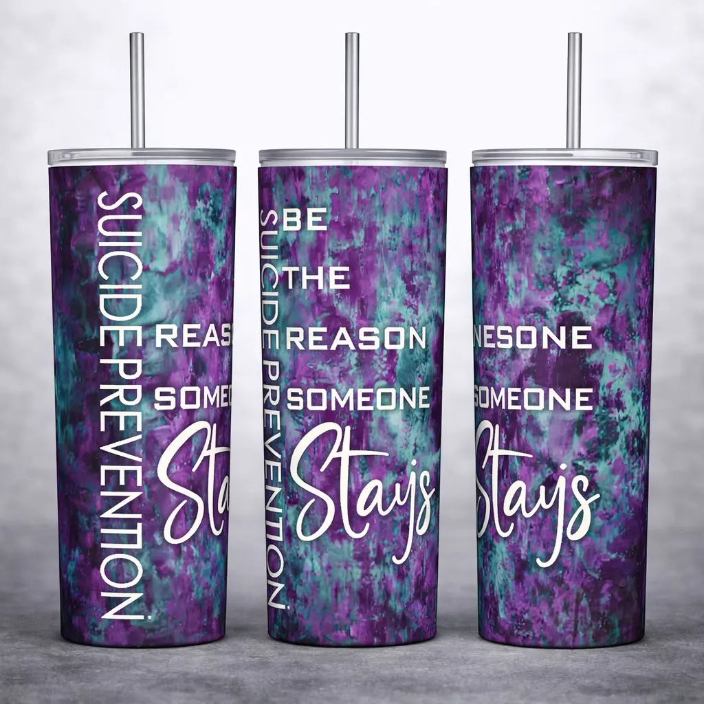Suicide Prevention Awareness Tumbler | Be the Reason Someone Stays | Mental Health Support Cup